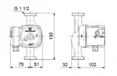 Циркуляционный насос Grundfos UPS 25-40 130